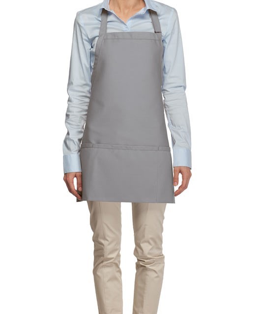 Adult Silver Gray Short Bib Aprons